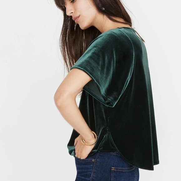 Madewell Velvet Butterfly Top sz S - Picture 4 of 12